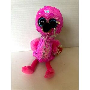 Ty Flippables "Pinky" Limited Collection Reverse Sequin 6" Flamingo
